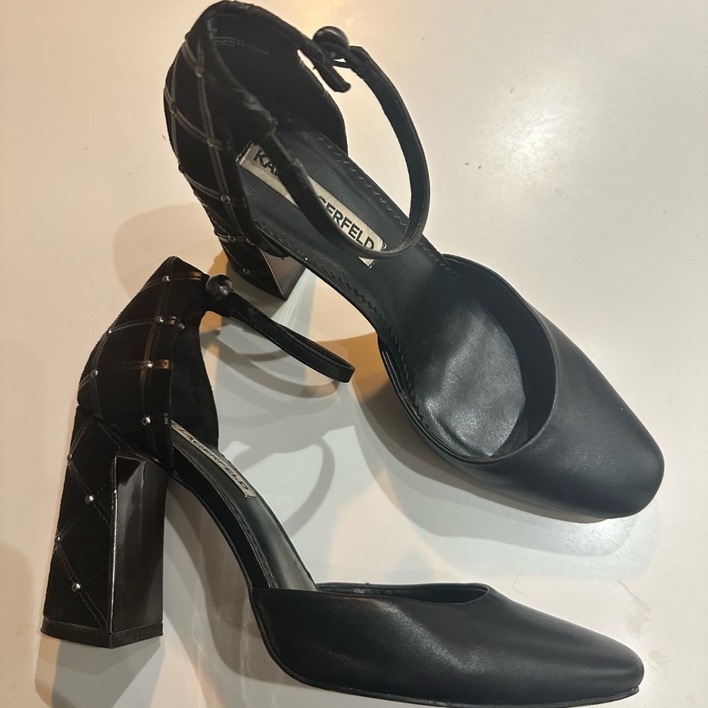 Stunning Karl Lagerfeld leather heels - 8